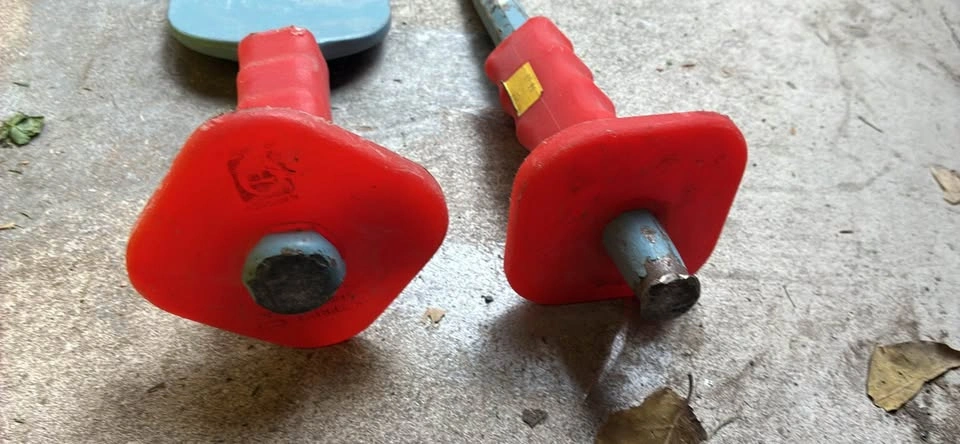Pair of Heavy-Duty Masonry Chisels with Hand Guards - photo 2