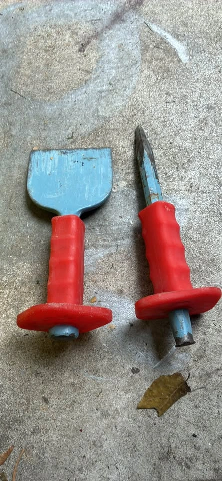 Pair of Heavy-Duty Masonry Chisels with Hand Guards - photo 3