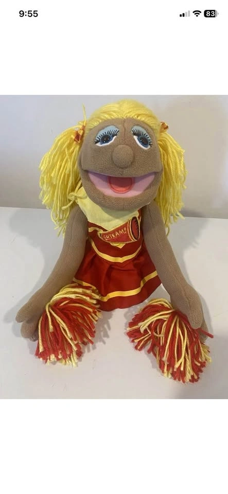 Melissa & Doug Cheerleader Hand Puppet Blonde Girl w/ Rod