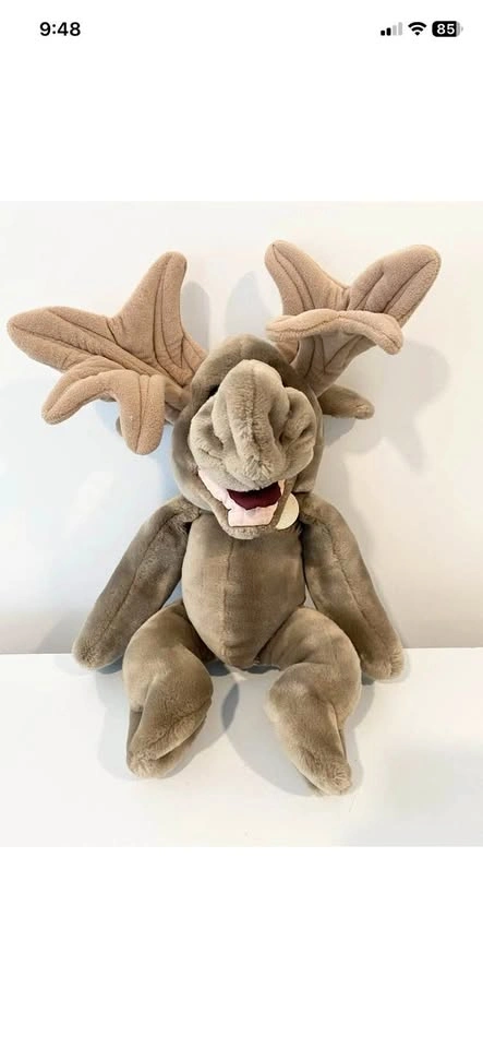 Vintage Wrinkles Moogums Moose Plush Hand Puppet