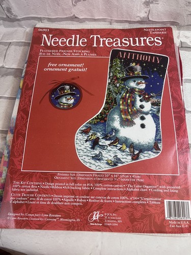 Needle Treasures Feathered Friends Stocking Needlepoint Kit