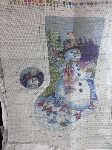 Needle Treasures Feathered Friends Stocking Needlepoint Kit - photo 5