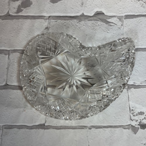 American Brilliant ABP Crystal Cut Glass Bon Bon Dish Bird - photo 4