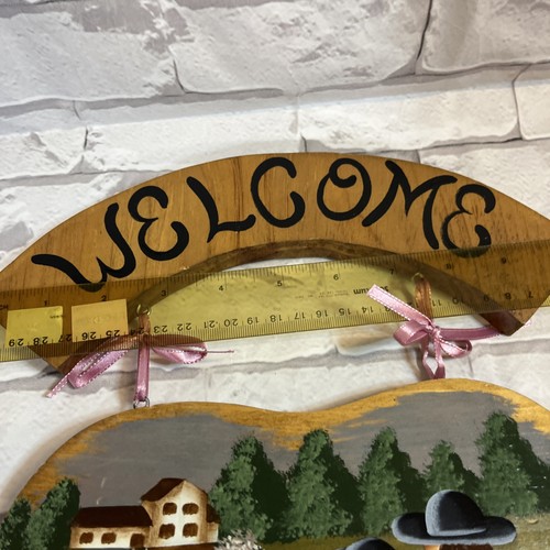 Vtg 1980s Hand Painted Wood Heart Grannycore Folk Art - photo 4