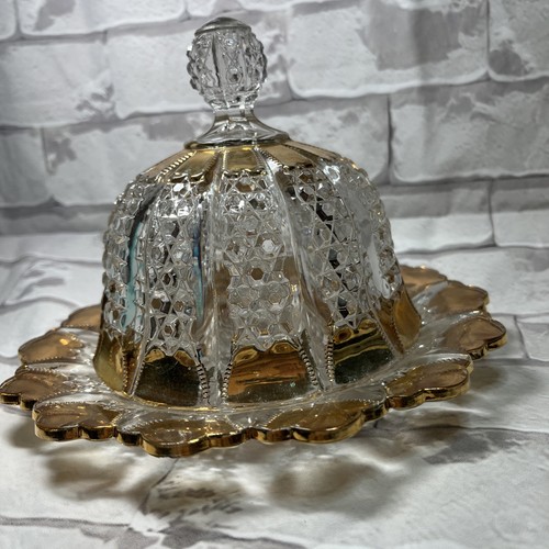Antique 1901 EAPG Diamond Ridge Covered Butter Dish - photo 2