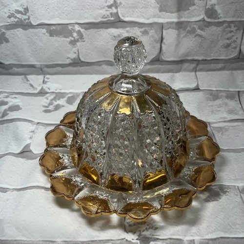 Antique 1901 EAPG Diamond Ridge Covered Butter Dish - photo 3