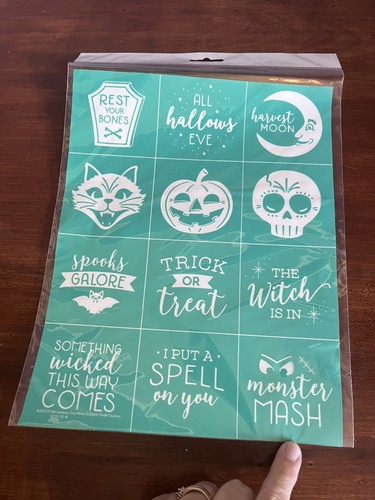 Chalk Couture All Hallows Eve Minis Transfer, 8.5"x11", NEW