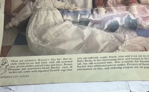 Vintage Darling Dolls SEWING PATTERN 18" Cloth DOLLS 1983 - photo 4