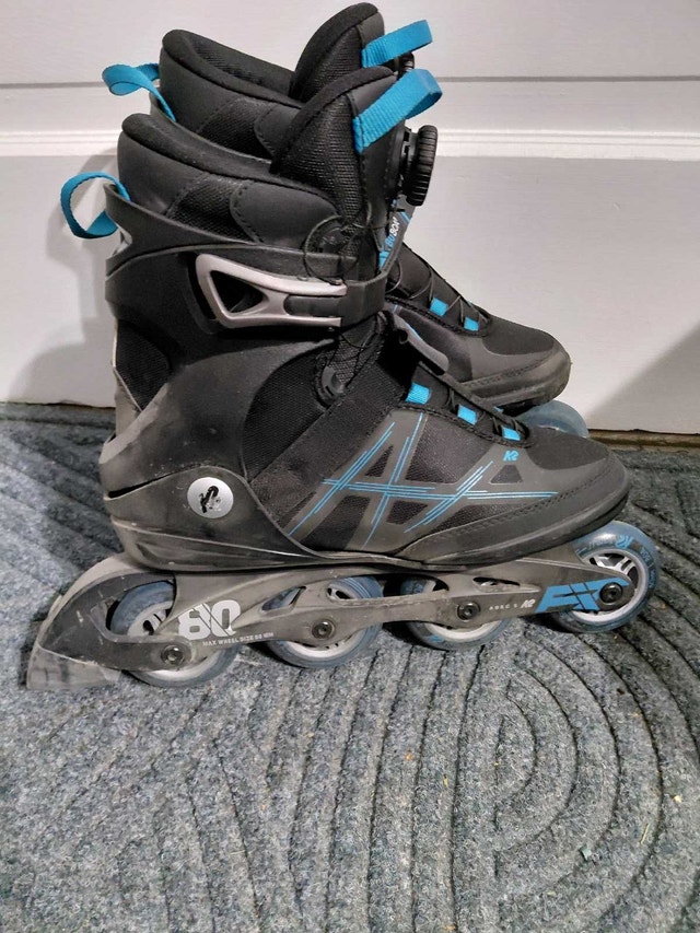 K2 Fit 80 BOA Rollerblades Size 9, + MIPs helmet & safety pads - photo 3