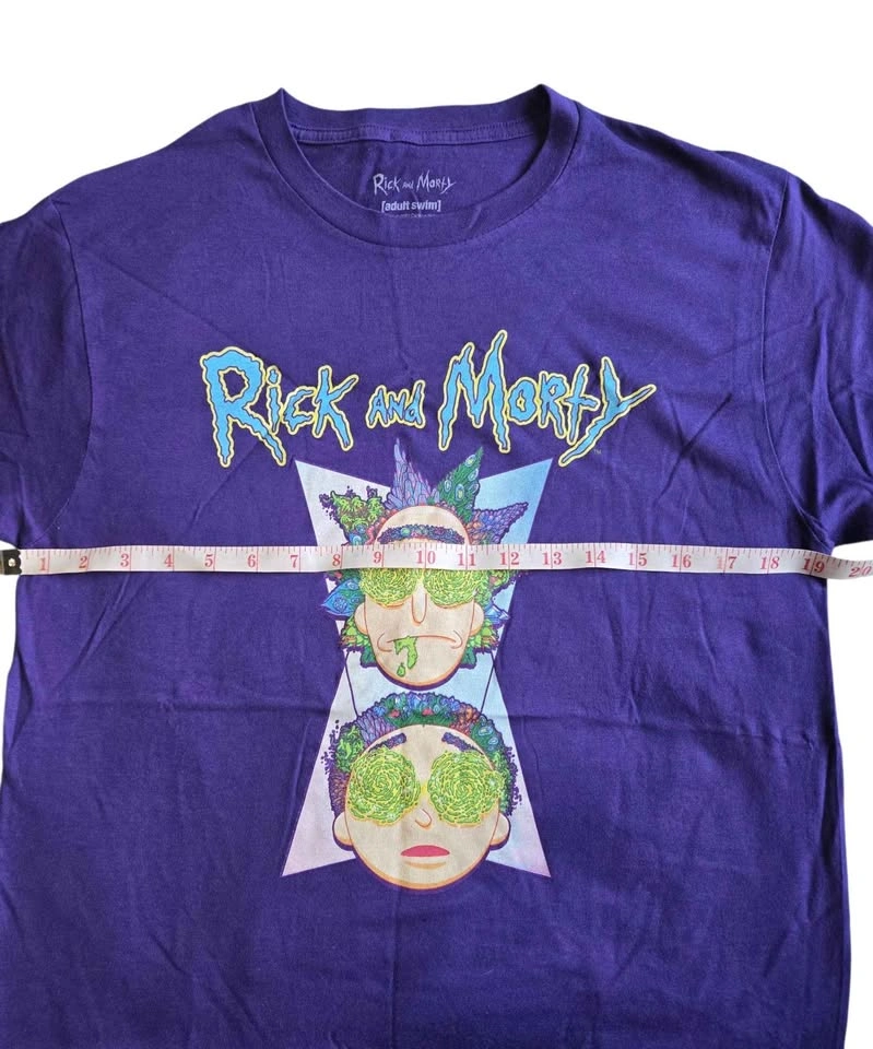 Rick and Morty Purple Graphic Tee Adult Swim 2021 - photo 2