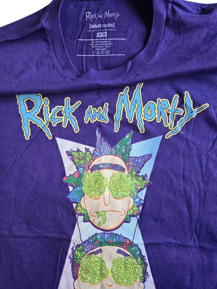 Rick and Morty Purple Graphic Tee Adult Swim 2021 - photo 4