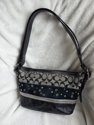 Coach Signature Patchwork Pierced Stripe Convertible Bag - photo 3