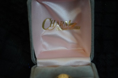 Vintage 10K Yellow Gold Baby Script Signet Ring - photo 5