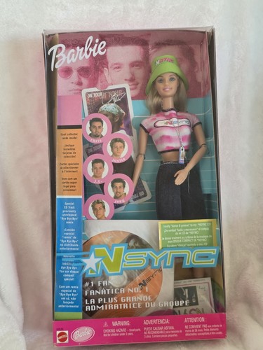 Vintage 2000 NSYNC #1 Fan Barbie Doll NIB with Remix CD