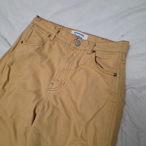 Reformation Cowboy High-Rise Straight Jeans – Mustard Yellow - photo 4