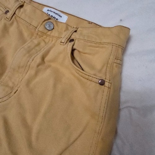 Reformation Cowboy High-Rise Straight Jeans – Mustard Yellow - photo 5