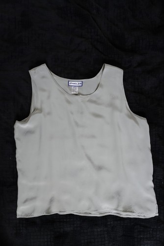 Vintage Simply Silk 100% Silk Tank Top Sage Green Large - photo 3