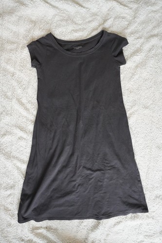 NWOT Eileen Fisher XXS Charcoal Gray Organic Cotton Dress