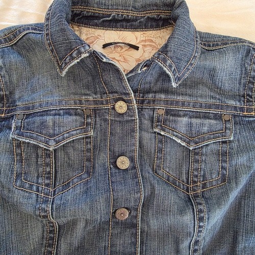 Vintage Denim Jean Jacket – Button Up Distressed Wash - photo 3