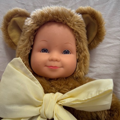 Vintage 90’s Anne Geddes Baby Bear with Yellow Bow - photo 2