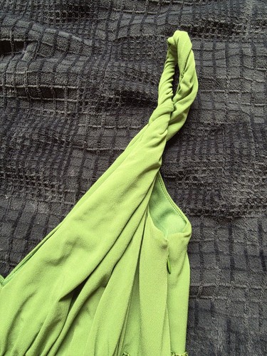 Vintage Y2K Laundry Shelli Segal Green Crochet Mini Dress - photo 5