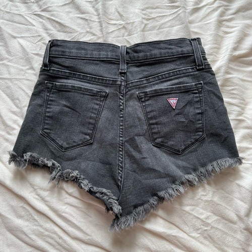 Vintage Y2K Guess Cut Off Micro Mini Jean Shorts - photo 2