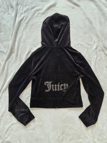 NWT Juicy Couture OG Bling Liquorice Black Velour Tracksuit - photo 3