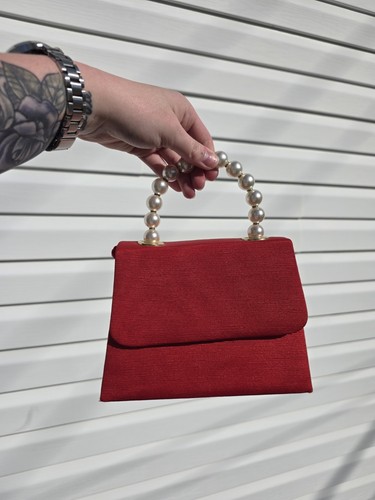 Vintage Fifth Avenue Collection Red Faille Evening Bag