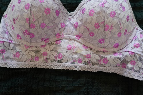 PINK Victoria's Secret Metallic Lace Longline Push-Up Bralette - photo 4