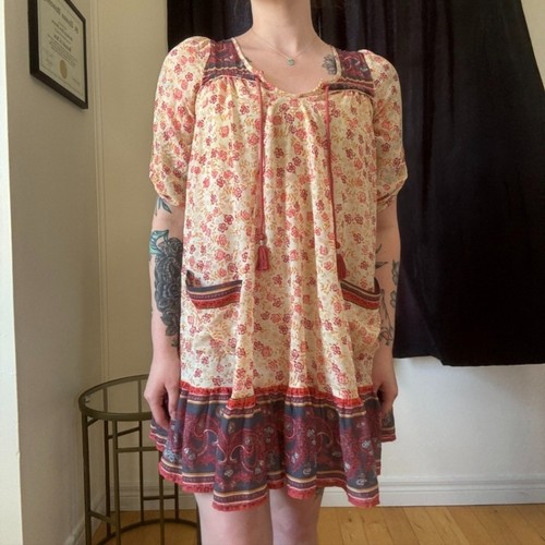 Free People Boho Penny Lane Mini Dress - Tea Combo - photo 2