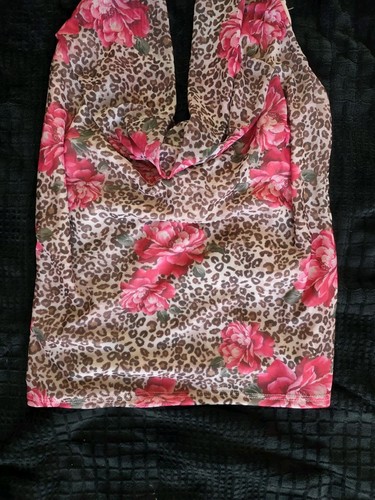 Vintage LA Express Y2K Cowl Neck Halter Top – Leopard & Rose - photo 3