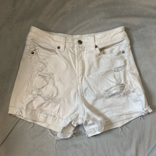 American Eagle Distressed White Mom Shorts - photo 2