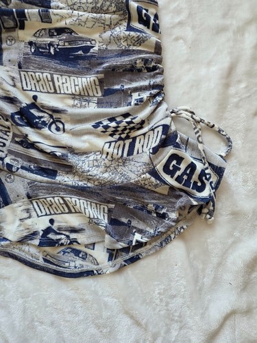 Urban Outfitters Y2K Style Race Car Graphic Ruched Mini Skirt - photo 5