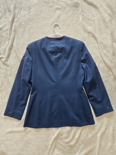 Vintage Pendleton 100% Virgin Wool Collarless Jacket Navy Size 6 - photo 2