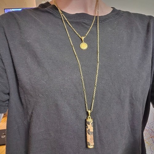 Chic 2-in-1 Layered Necklace | Leopard Print Pendant & Gold Coin