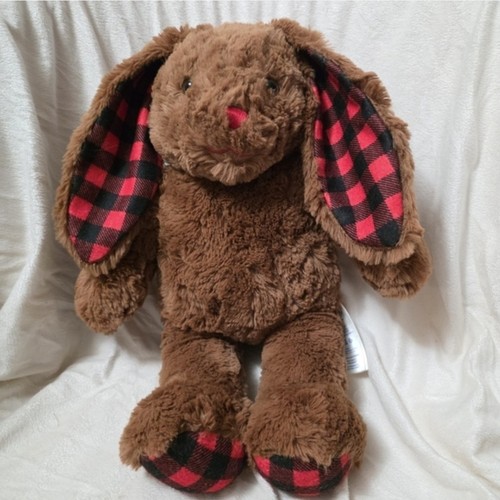 Build-A-Bear Buffalo Check Pawlette Bunny Holiday Plush