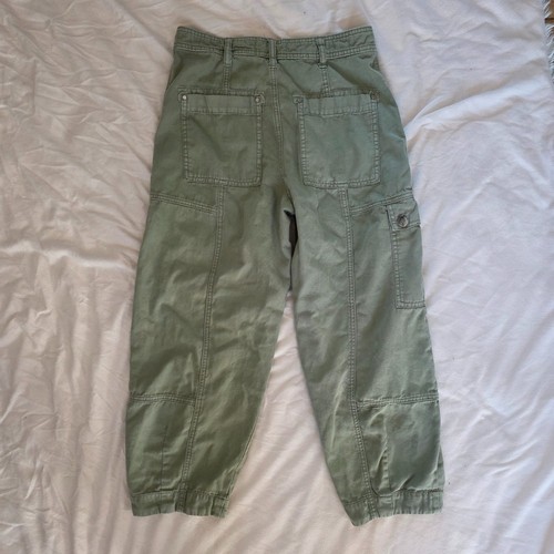 Anthropologie Olive Green Cotton Cargo Jogger Pants - photo 2