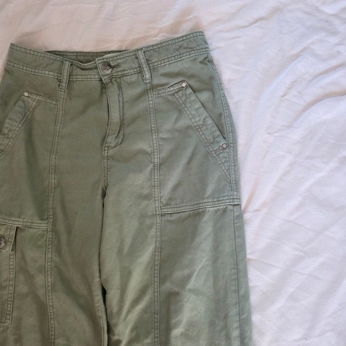 Anthropologie Olive Green Cotton Cargo Jogger Pants - photo 4