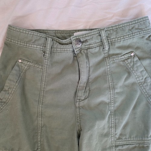 Anthropologie Olive Green Cotton Cargo Jogger Pants - photo 5