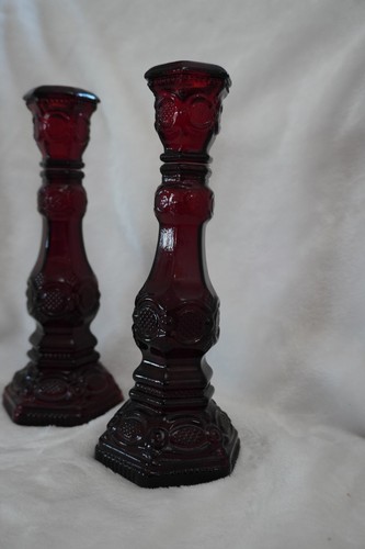 Vintage Avon 1876 Cape Cod Collection Ruby Red Glass Decanter - photo 2