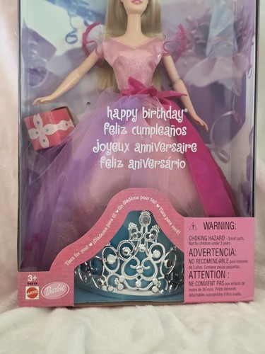 2002 Happy Birthday Barbie Doll - NIB - Includes Child Size Tiar - photo 5
