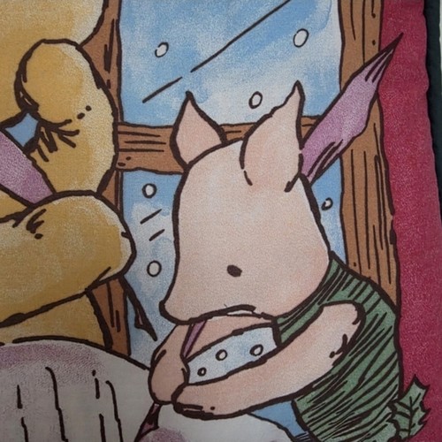 Vintage 90s Disney Winnie the Pooh & Piglet Holiday Pillow - photo 3