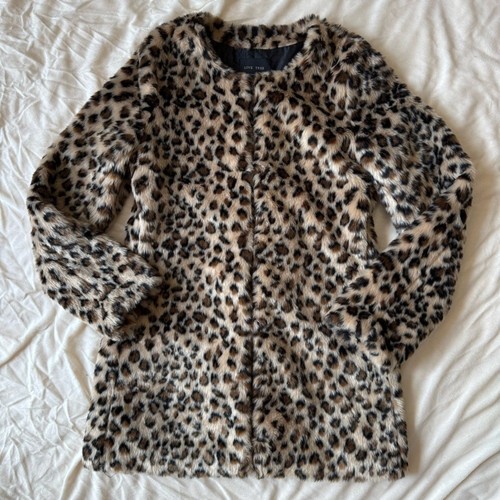 Chic Leopard Print Faux Fur Mid-Length Coat - photo 4