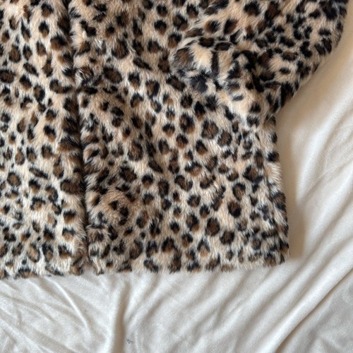 Chic Leopard Print Faux Fur Mid-Length Coat - photo 5