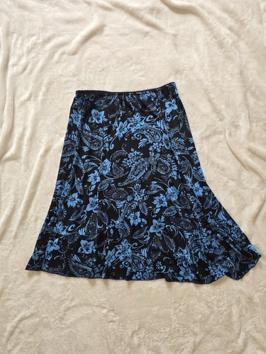 Vintage Jaclyn Smith Y2K Paisley Floral Midi Skirt Small