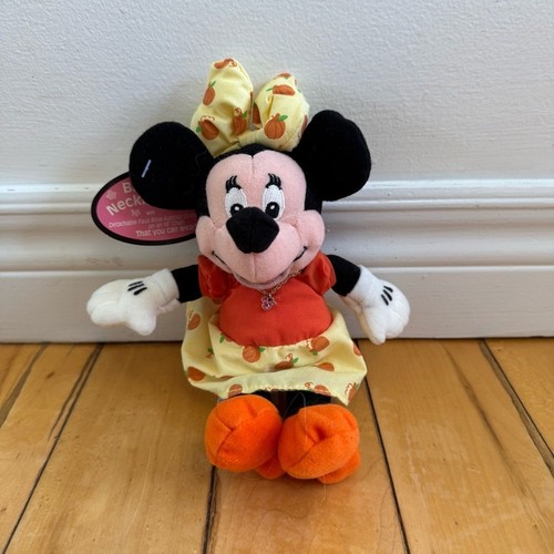 Vintage Disney Minnie Mouse Stuffed Animal with Birth Stone Neck
