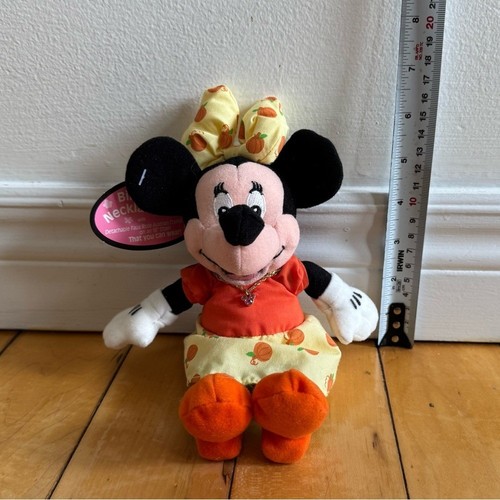 Vintage Disney Minnie Mouse Stuffed Animal with Birth Stone Neck - photo 2