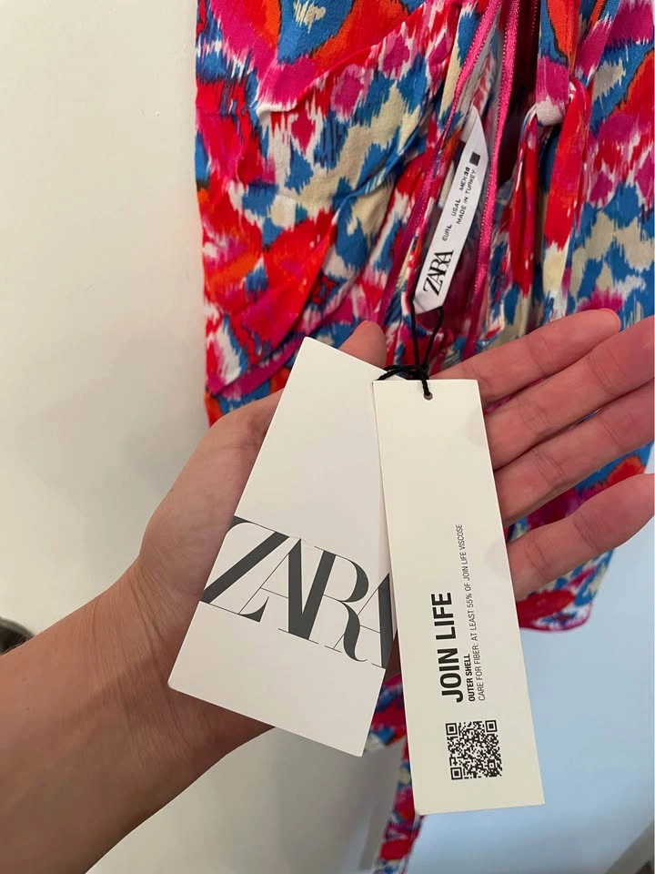 ZARA vacation dress, size LG, brand new with tags never worn - photo 3