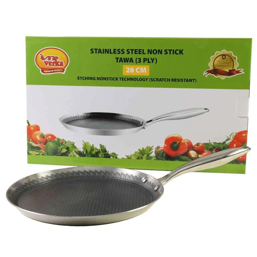 Verka Stainless Steel Non-Stick Tawa 28 cm