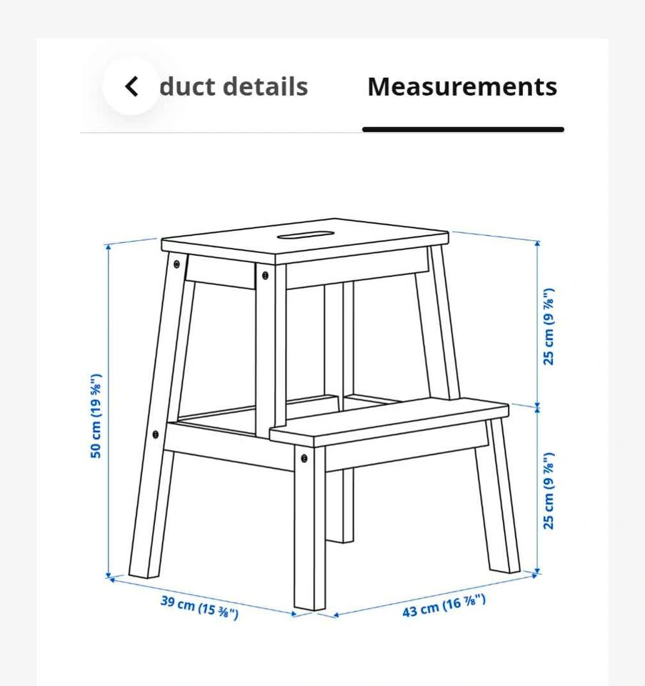 Ikea wooden step stool - photo 2